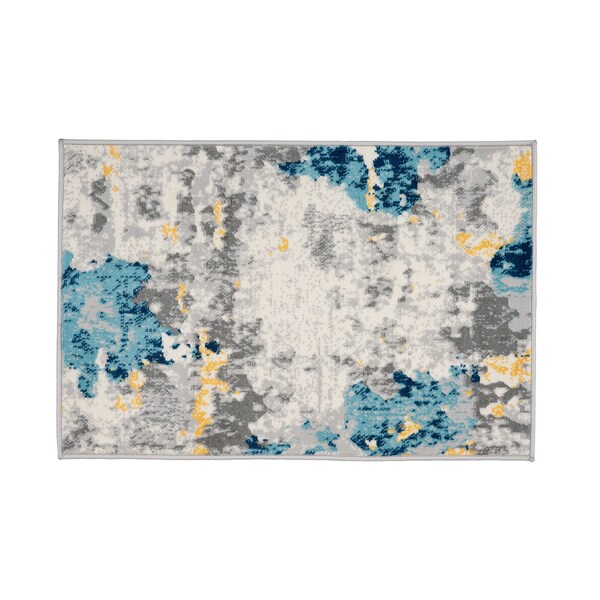 Sky Collection Modern Abstract Area Rug 2'x3' Cream